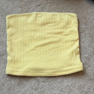 American Eagle Outfitters Yellow Ribbed Tube Top